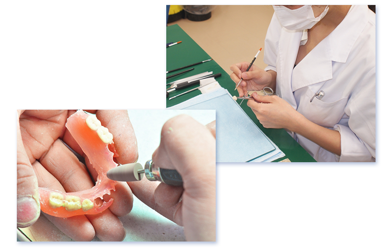 歯科技工士の微調整